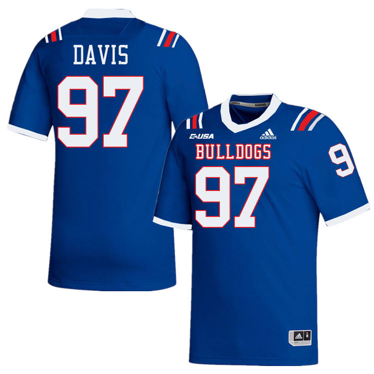 Christian Davis Louisiana Tech Jersey,LA Tech Bulldogs Football Jerseys,Uniforms,Gears-Blue